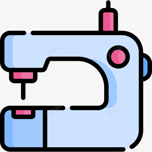 缝纫机diy7线性颜色图标svg_新图网 https://ixintu.com diy 线性 缝纫机 颜色