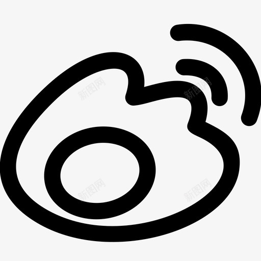 新浪微博社交标识4线性图标svg_新图网 https://ixintu.com 微博 新浪 标识 社交 线性