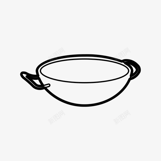 炒锅煎锅厨房图标svg_新图网 https://ixintu.com 厨房 器皿 平底锅 炒锅 煎锅