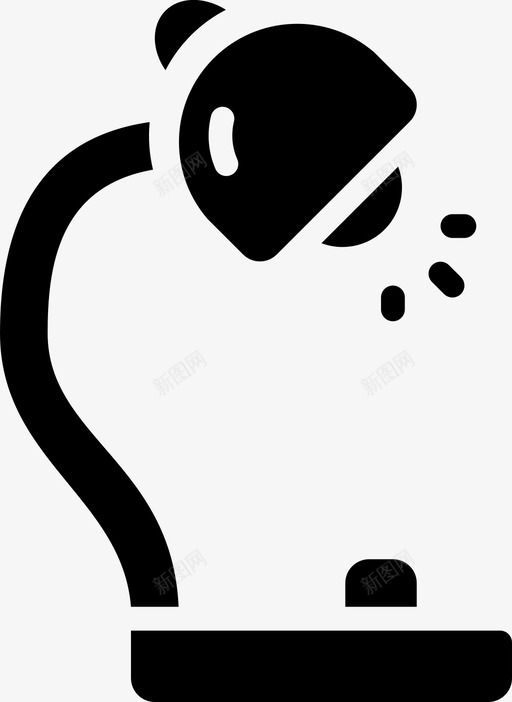 台灯办公家具填充物图标svg_新图网 https://ixintu.com 办公 台灯 填充 家具