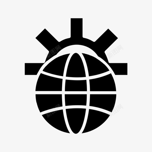 网际网路设定齿轮选项图标svg_新图网 https://ixintu.com 图示 网际网路 设定 选项 齿轮