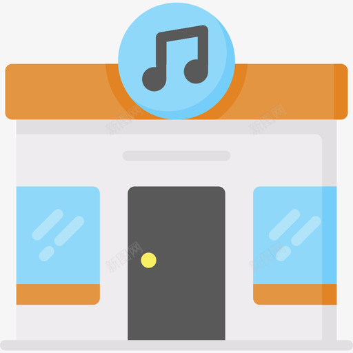 音乐商店音乐140平面图标svg_新图网 https://ixintu.com 商店 平面 音乐
