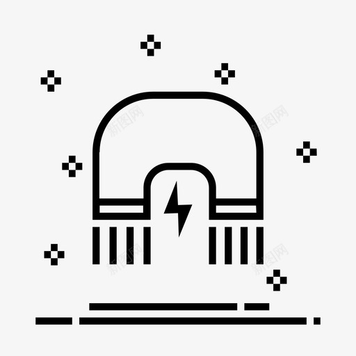 磁铁磁场磁性图标svg_新图网 https://ixintu.com 吸引 定律 磁场 磁性 磁铁 科学