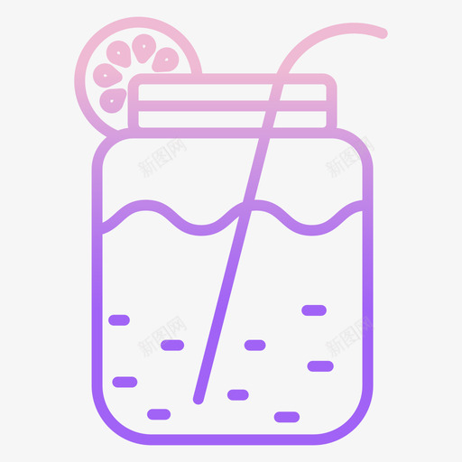 果汁咖啡图标2轮廓渐变svg_新图网 https://ixintu.com 咖啡 图标 果汁 渐变 轮廓