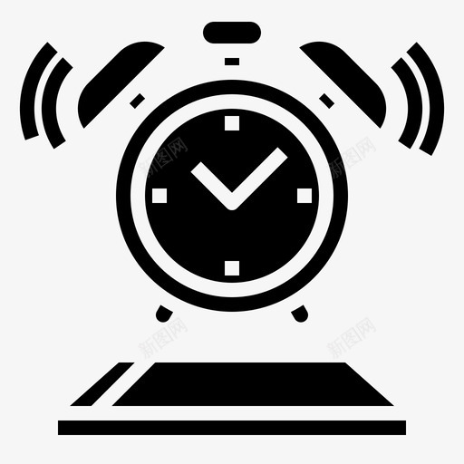 闹钟移动技术8填充图标svg_新图网 https://ixintu.com 填充 技术 移动 闹钟