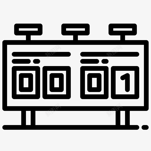 记分板足球55分直线型图标svg_新图网 https://ixintu.com 55分 直线 线型 记分板 足球