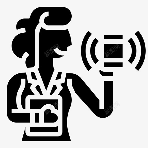 女商人职业女性2雕文图标svg_新图网 https://ixintu.com 商人 职业女性 雕文