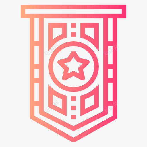 横幅奖项41渐变图标svg_新图网 https://ixintu.com 奖项 横幅 渐变