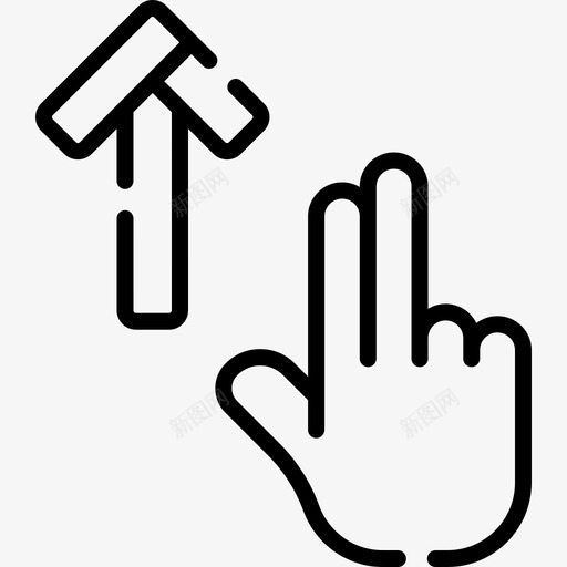 刷卡手势5直线图标svg_新图网 https://ixintu.com 刷卡 手势 直线
