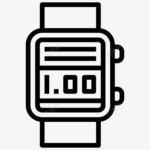 智能手表运动跑步线性图标svg_新图网 https://ixintu.com 手表 智能 线性 跑步 运动
