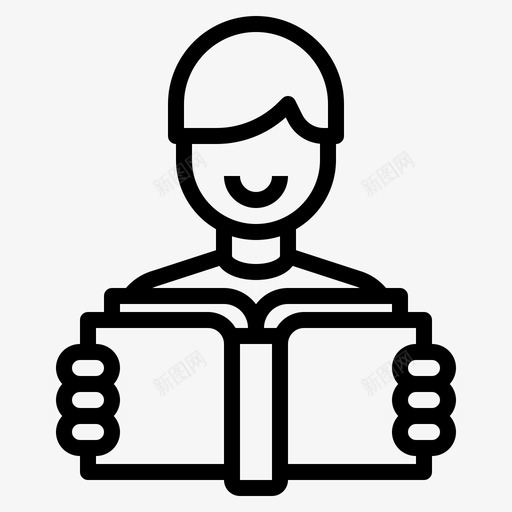 书教育和学习10线性图标svg_新图网 https://ixintu.com 学习 教育 线性