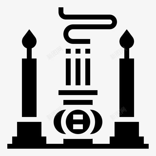 香烛中国新图标svg_新图网 https://ixintu.com 中国 文字 新文字 香烛