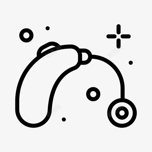 助听器残疾4直系图标svg_新图网 https://ixintu.com 助听器 残疾 直系
