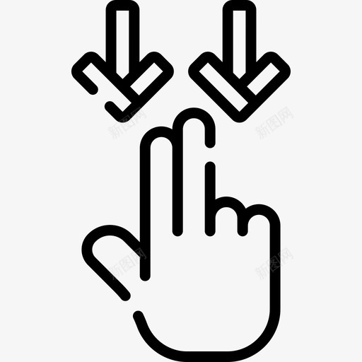 刷卡手势5直线图标svg_新图网 https://ixintu.com 刷卡 手势 直线