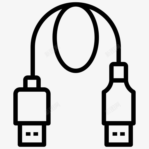 数据线充电器数据连接器图标svg_新图网 https://ixintu.com usb 充电器 图形 插孔 数据 数据传输 数据线 照相 线图 线束 连接器