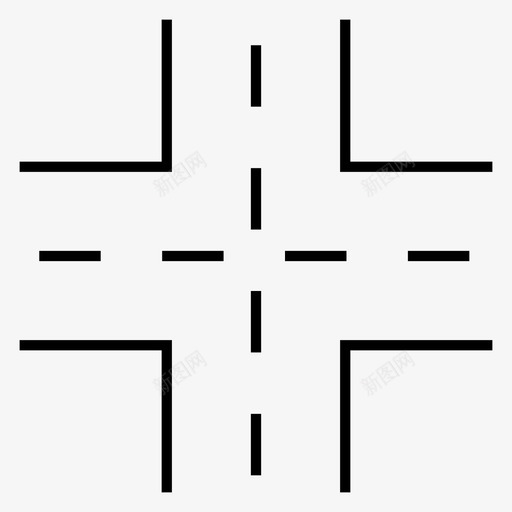 道路交叉口街道交通图标svg_新图网 https://ixintu.com 交叉口 交通 城市 尖锐 街道 道路