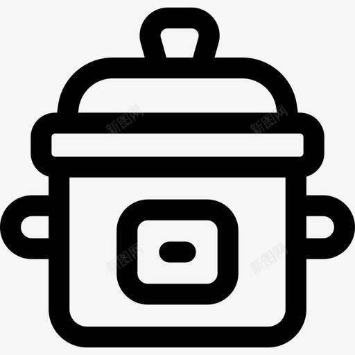 电饭煲烹饪100线性图标svg_新图网 https://ixintu.com 烹饪 电饭煲 线性