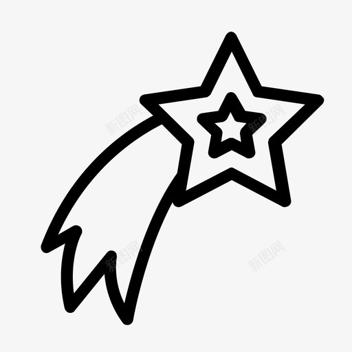 星星圣诞夜晚图标svg_新图网 https://ixintu.com 圣诞 夜晚 星星 睡眠 线雕文 闪耀