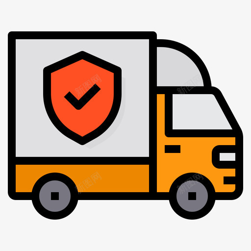 送货车物流配送9线颜色图标svg_新图网 https://ixintu.com 物流配送 货车 送货 颜色