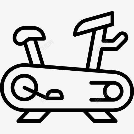固定自行车健身105直线型图标svg_新图网 https://ixintu.com 健身 固定 直线 线型 自行车