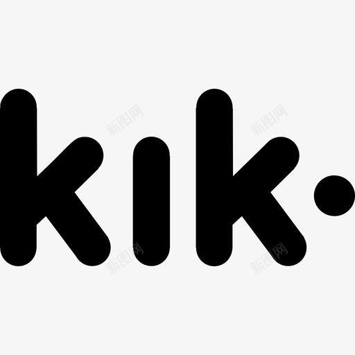 Kik社交标识2填充图标svg_新图网 https://ixintu.com Kik 填充 标识 社交