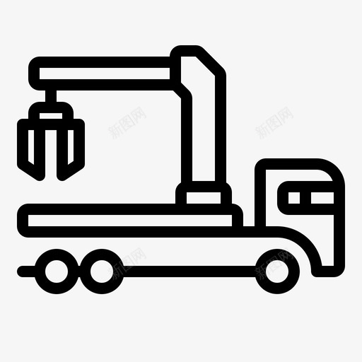 轮式木材卡车建筑重型图标svg_新图网 https://ixintu.com 卡车 建筑 木材 车辆 轮式 重型