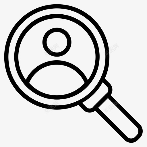 搜索招聘工作图标svg_新图网 https://ixintu.com 64px 字形 工作 招聘 搜索 数字 简历 营销