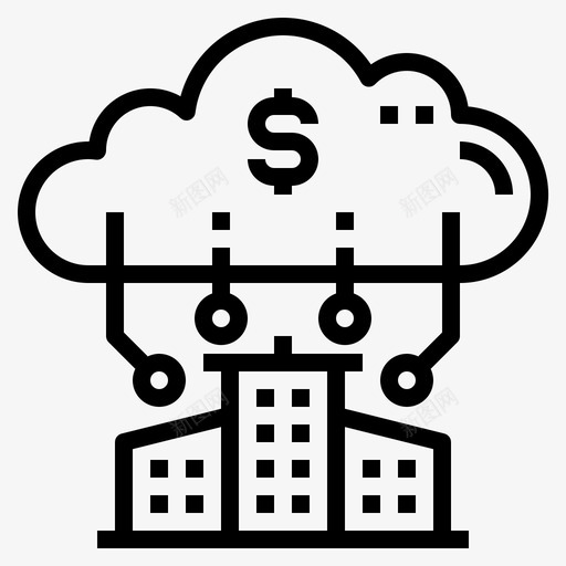 金融科技29号楼线性图标svg_新图网 https://ixintu.com 29号楼 科技 线性 金融