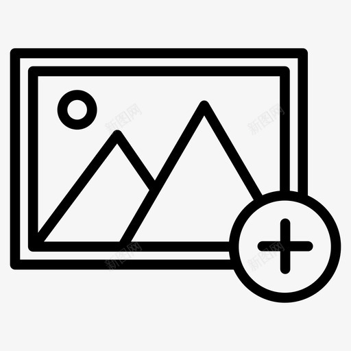 添加照片相册图库图标svg_新图网 https://ixintu.com 图库 图标 图片 方向 添加 照片 相册 线图