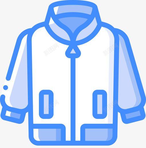夹克时装和服装蓝色图标svg_新图网 https://ixintu.com 夹克 时装 服装 蓝色