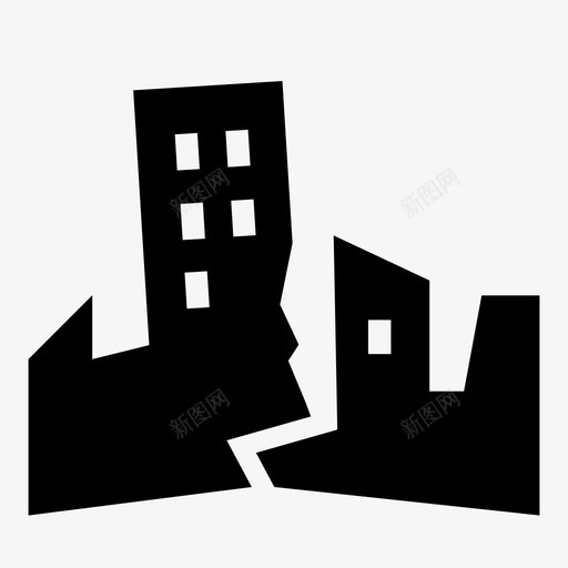 地震破坏紧急情况图标svg_新图网 https://ixintu.com 全球 变暖 地震 情况 破坏 紧急 自然灾害