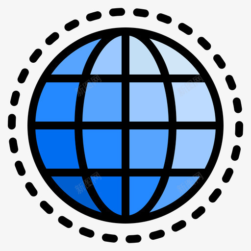 世界互联网和浏览器3线性颜色图标svg_新图网 https://ixintu.com 世界 互联网 浏览器 线性 颜色