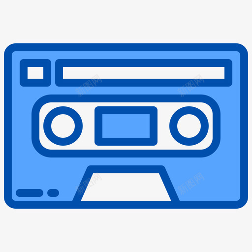 音乐磁带摇滚音乐3蓝色图标svg_新图网 https://ixintu.com 摇滚音乐 磁带 蓝色 音乐