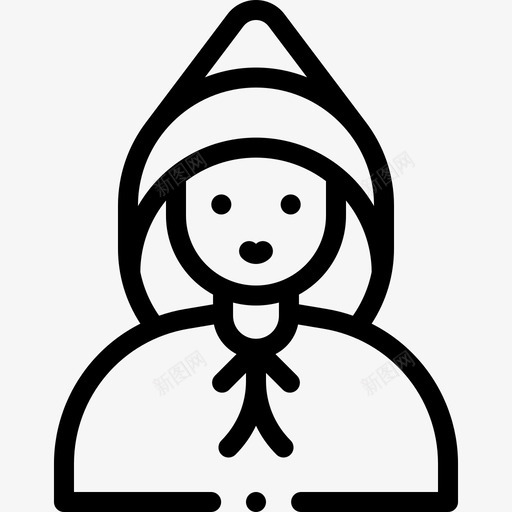 小红帽万圣节服装派对8直系图标svg_新图网 https://ixintu.com 万圣节 小红帽 服装 派对 直系