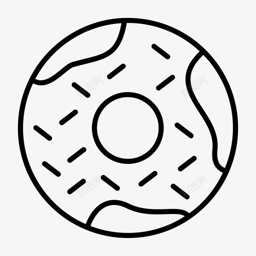 甜甜圈食品糖霜图标svg_新图网 https://ixintu.com 甜点 甜甜圈 目标 糕点 糖霜 食品