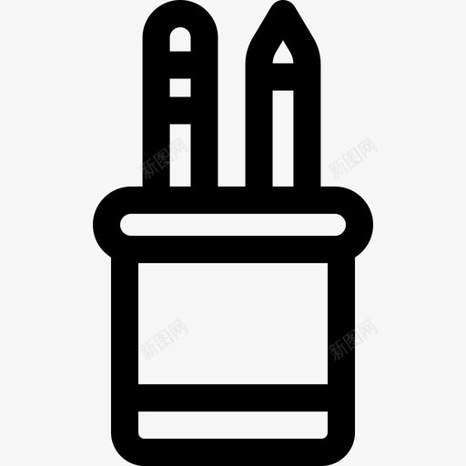 铅笔盒文案40直线型图标svg_新图网 https://ixintu.com 文案 直线 线型 铅笔盒