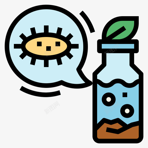 细菌ecoBio3线状颜色图标svg_新图网 https://ixintu.com eco-Bio3 线状 细菌 颜色