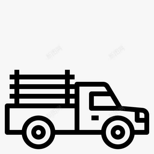 皮卡农场运输图标svg_新图网 https://ixintu.com 农场 卡车 皮卡 车辆 运输