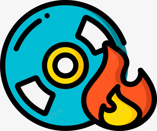 Cd刻录信息技术9线性彩色图标svg_新图网 https://ixintu.com Cd 信息技术 刻录 彩色 线性