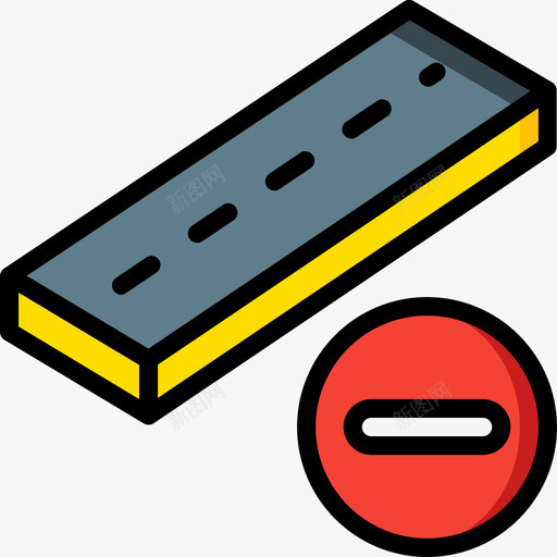 破坏道路城镇规划2线条色彩图标svg_新图网 https://ixintu.com 城镇 破坏 线条 色彩 规划 道路