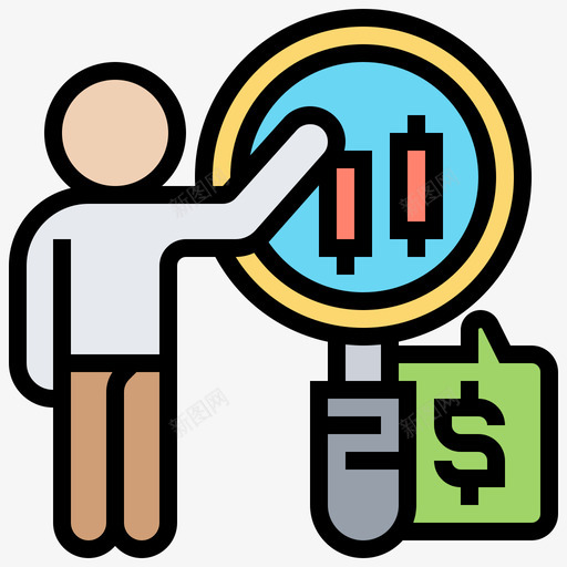 股票fintech36线性颜色图标svg_新图网 https://ixintu.com fintech 线性 股票 颜色