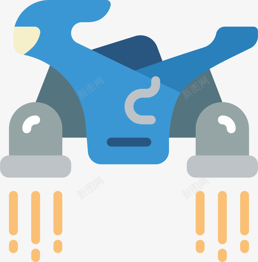 悬停自行车未来交通4号扁平图标svg_新图网 https://ixintu.com 4号 交通 悬停 扁平 未来 自行车