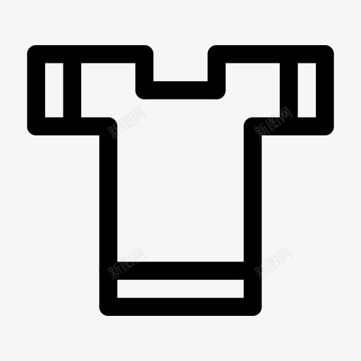 球衣运动t恤图标svg_新图网 https://ixintu.com 制服 带圆 球衣 球队 直线 运动