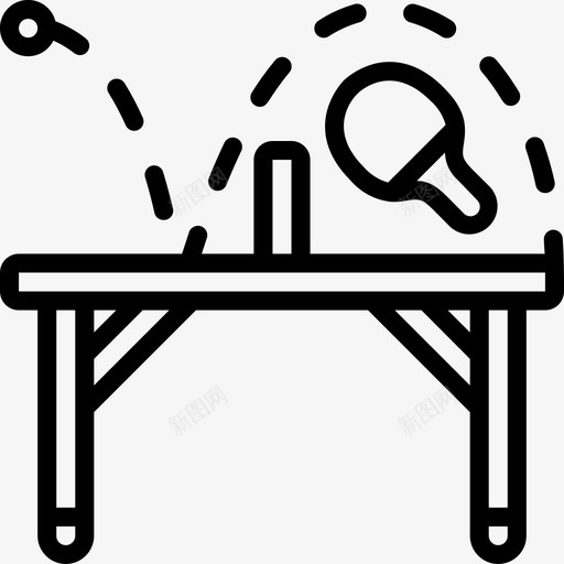 乒乓球办公家具3件直线型图标svg_新图网 https://ixintu.com 3件 乒乓球 办公 家具 直线 线型