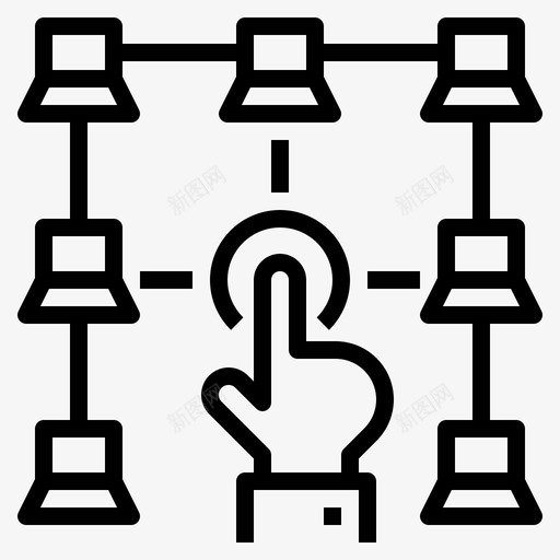 网络通信33线性图标svg_新图网 https://ixintu.com 线性 网络 通信