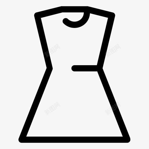 服装时装女装图标svg_新图网 https://ixintu.com 1条线 女装 时装 服装