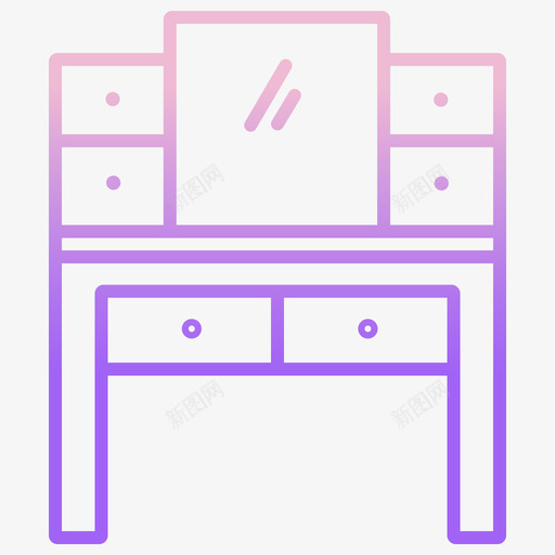 梳妆台家具装饰2轮廓坡度图标svg_新图网 https://ixintu.com 坡度 家具 梳妆台 装饰 轮廓