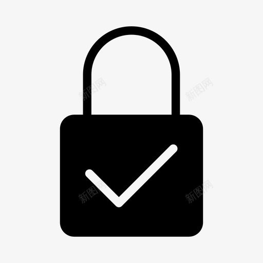 锁定完成保护图标svg_新图网 https://ixintu.com 48px 业务 保护 勾选 字形 安全 完成 锁定