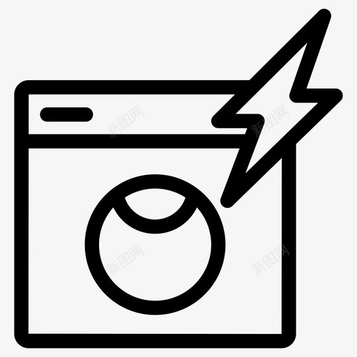 闪光灯光能量图标svg_新图网 https://ixintu.com 能量 闪光灯