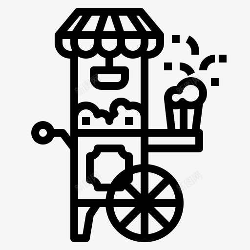 爆米花七月游乐园1号直线型图标svg_新图网 https://ixintu.com 1号 七月 游乐园 爆米花 直线 线型